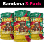 Guinea Christmas Neck Gaiter Santa Chimpanzee Heart Hands and Snowflake - African Pride