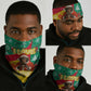 Guinea Christmas Neck Gaiter Santa Chimpanzee Heart Hands and Snowflake - African Pride
