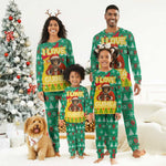 Guinea Christmas Pajama Set Santa Chimpanzee Heart Hands and Snowflake - African Pride