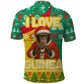 Guinea Christmas Polo Shirt Santa Chimpanzee Heart Hands and Snowflake - African Pride