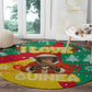 Guinea Christmas Round Carpet Santa Chimpanzee Heart Hands and Snowflake - African Pride