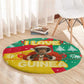 Guinea Christmas Round Carpet Santa Chimpanzee Heart Hands and Snowflake - African Pride