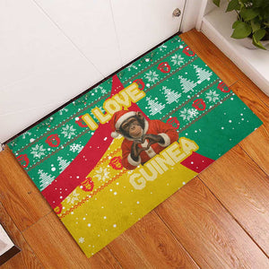 Guinea Christmas Rubber Doormat Santa Chimpanzee Heart Hands and Snowflake - African Pride