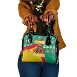 Guinea Christmas Shoulder Handbag Santa Chimpanzee Heart Hands and Snowflake - African Pride
