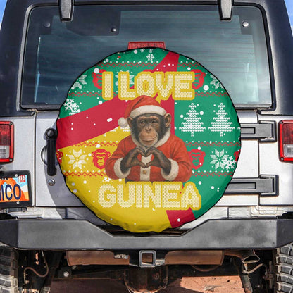 Guinea Christmas Spare Tire Cover Santa Chimpanzee Heart Hands and Snowflake - African Pride