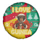 Guinea Christmas Spare Tire Cover Santa Chimpanzee Heart Hands and Snowflake - African Pride