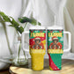 Guinea Christmas Tumbler With Handle Santa Chimpanzee Heart Hands and Snowflake - African Pride
