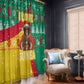 Guinea Christmas Window Curtain Santa Chimpanzee Heart Hands and Snowflake - African Pride