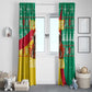 Guinea Christmas Window Curtain Santa Chimpanzee Heart Hands and Snowflake - African Pride