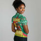 Guinea Christmas Women Polo Shirt Santa Chimpanzee Heart Hands and Snowflake - African Pride