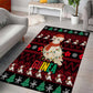 Guinea Christmas Area Rug Festive Dove String Lights and Red Black Holiday - African Pride