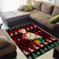 Guinea Christmas Area Rug Festive Dove String Lights and Red Black Holiday - African Pride