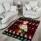Guinea Christmas Area Rug Festive Dove String Lights and Red Black Holiday - African Pride