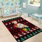Guinea Christmas Area Rug Festive Dove String Lights and Red Black Holiday - African Pride