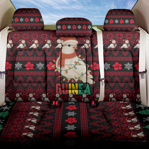 Guinea Christmas Back Car Seat Cover Festive Dove String Lights and Red Black Holiday - African Pride