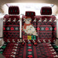 Guinea Christmas Back Car Seat Cover Festive Dove String Lights and Red Black Holiday - African Pride