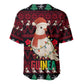 Guinea Christmas Baseball Jersey Festive Dove String Lights and Red Black Holiday - African Pride
