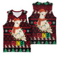 Guinea Christmas Basketball Jersey Festive Dove String Lights and Red Black Holiday - African Pride