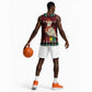 Guinea Christmas Basketball Jersey Festive Dove String Lights and Red Black Holiday - African Pride