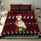 Guinea Christmas Bedding Set Festive Dove String Lights and Red Black Holiday - African Pride