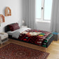 Guinea Christmas Bedding Set Festive Dove String Lights and Red Black Holiday - African Pride
