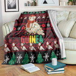 Guinea Christmas Blanket Festive Dove String Lights and Red Black Holiday - African Pride