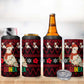 Guinea Christmas 4 in 1 Can Cooler Tumbler Festive Dove String Lights and Red Black Holiday - African Pride