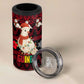 Guinea Christmas 4 in 1 Can Cooler Tumbler Festive Dove String Lights and Red Black Holiday - African Pride