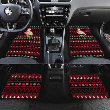 Guinea Christmas Car Mats Festive Dove String Lights and Red Black Holiday - African Pride