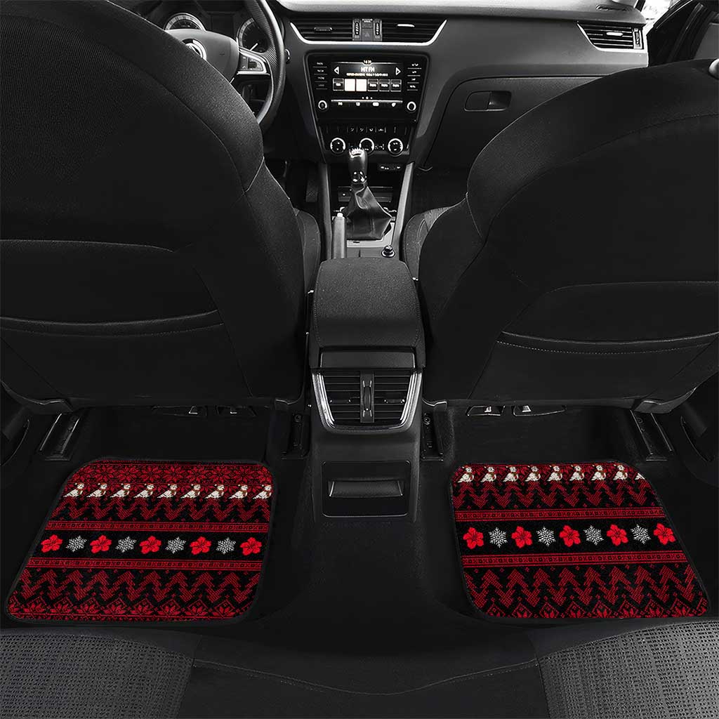 Guinea Christmas Car Mats Festive Dove String Lights and Red Black Holiday - African Pride