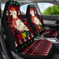 Guinea Christmas Car Seat Cover Festive Dove String Lights and Red Black Holiday - African Pride