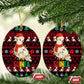 Guinea Christmas Ceramic Ornament Festive Dove String Lights and Red Black Holiday - African Pride