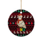 Guinea Christmas Ceramic Ornament Festive Dove String Lights and Red Black Holiday - African Pride