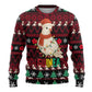 Guinea Christmas Ugly Christmas Sweater Festive Dove String Lights and Red Black Holiday - African Pride