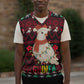 Guinea Christmas Knitted V-Neck Vest Festive Dove String Lights and Red Black Holiday - African Pride