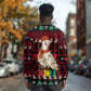 Guinea Christmas Long Sleeve Shirt Festive Dove String Lights and Red Black Holiday - African Pride