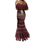 Guinea Christmas Mermaid Dress Festive Dove String Lights and Red Black Holiday - African Pride