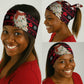Guinea Christmas Neck Gaiter Festive Dove String Lights and Red Black Holiday - African Pride