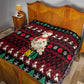 Guinea Christmas Quilt Festive Dove String Lights and Red Black Holiday - African Pride