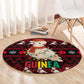 Guinea Christmas Round Carpet Festive Dove String Lights and Red Black Holiday - African Pride