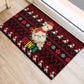 Guinea Christmas Rubber Doormat Festive Dove String Lights and Red Black Holiday - African Pride