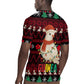 Guinea Christmas Rugby Jersey Festive Dove String Lights and Red Black Holiday - African Pride