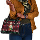Guinea Christmas Shoulder Handbag Festive Dove String Lights and Red Black Holiday - African Pride