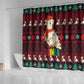 Guinea Christmas Shower Curtain Festive Dove String Lights and Red Black Holiday - African Pride