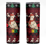 Guinea Christmas Skinny Tumbler Festive Dove String Lights and Red Black Holiday - African Pride