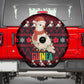 Guinea Christmas Spare Tire Cover Festive Dove String Lights and Red Black Holiday - African Pride