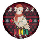 Guinea Christmas Spare Tire Cover Festive Dove String Lights and Red Black Holiday - African Pride