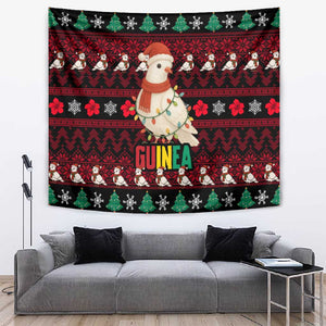 Guinea Christmas Tapestry Festive Dove String Lights and Red Black Holiday - African Pride