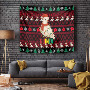 Guinea Christmas Tapestry Festive Dove String Lights and Red Black Holiday - African Pride