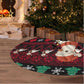 Guinea Christmas Tree Skirt Festive Dove String Lights and Red Black Holiday - African Pride